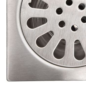 Shower Drain Square Shape Adjustable Tile Insertion Floor Drain Channel for Kitchen Bathroom