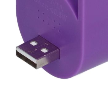Car Air Purifier Negative Ion Plug in Smoke Removing USB Powered 5V for Home OfficePurple