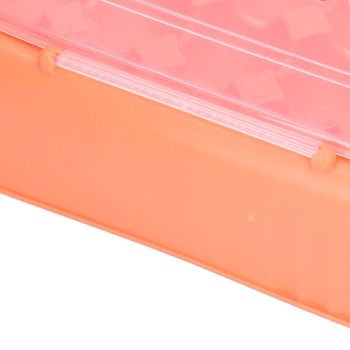 24 Eggs Containers ABS Egg Tray Storage Box Refrigerator Organizer Bins with Breathable VentsOrange
