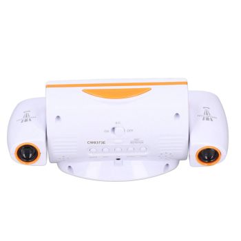 Projection Alarm Clock Glareless LED Night Light Voice Control Induction Temperature Display LED ClockWhite Orange