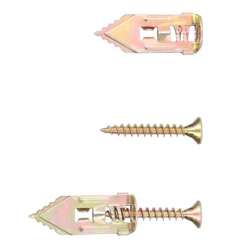 40Pack Self Drilling Anchors Screws Set Drywall Metal Anchors Knock Type for House Decoration Picture Frame