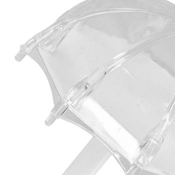 12pcs Umbrella Shaped Candy Box Portable Cute Exquisite Plastic Packaging Gift Box for Birthday PartyWhite