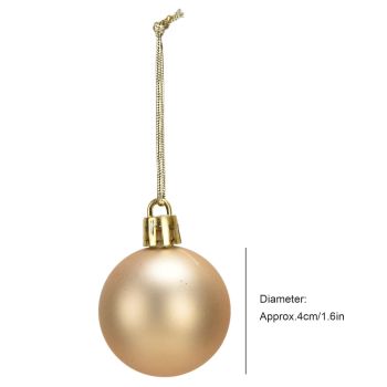 36Pcs Christmas Tree Ball Ornaments Shatterproof Hanging Decorations Xmas Pendant for Festival Holiday PartyGold
