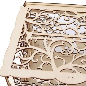 Greeting Card Box DIY Wooden Couple Deer Wedding Card Case Sign in Box Decoration Box
