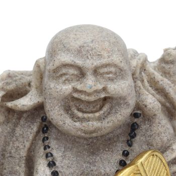 Buddha Statue Resin Mini 8cm Maitreya Laughing Buddha Figurine for Home Office Decoration Gift Collection
