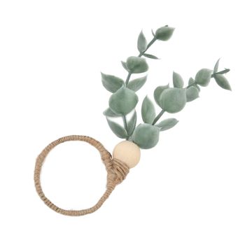 4Pcs Napkin Rings Simple Decorative Handicraft Leaf Flower Napkin Rings for Weddings New Years Parties6640