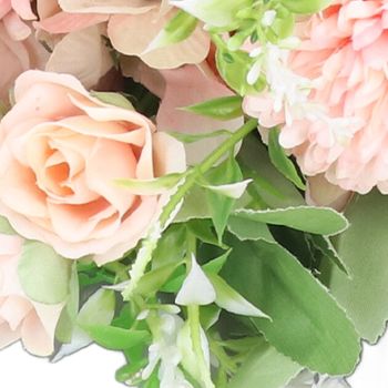 Wedding Bouquet Fake Rose Flower Holding Bunch for Decoration Photography Art Photo Pink