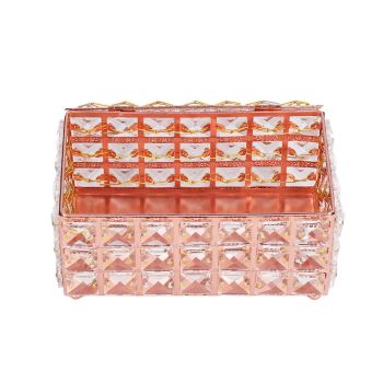Tissue Box Holder Multifunctional Fashionable Design Exquisite Sturdy Durable Tissue HolderRose Gold