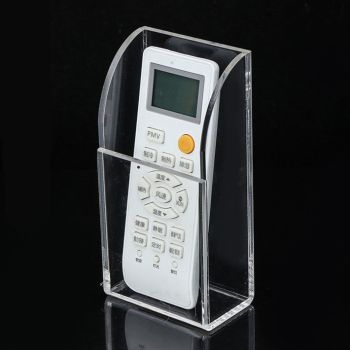 Acrylic Remote Control Holder Simple Wall Mount Media Organizer Transparent Cosmetics Stand1 Cell