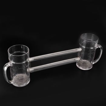 Beer Mug Anti Drop Crystal Lead Free Drinking Glasses with Handle for Bar KTV Freezer