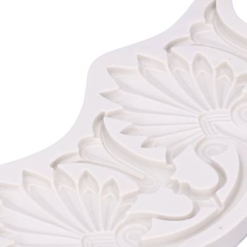 Cake Border Silicone Mold European Retro Pattern DIY Gray Nontoxic for Clay Resin Chocolate