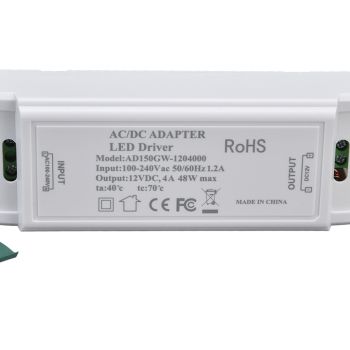 LED Power Driver 12V DC 48W 4A Constant Current Voltage Adapter 12V LED Power Transformer AC100‑240V