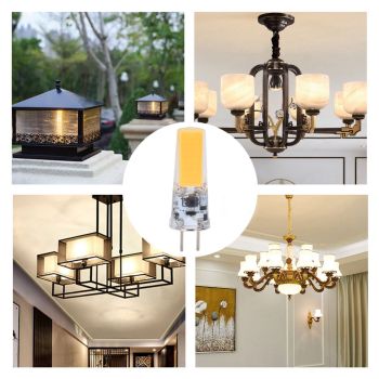 6PCS GY6.35 Bulb 5W COB Light Bulb 500lm Silicone Ceiling Lamp Bulb for Living RoomWarm White