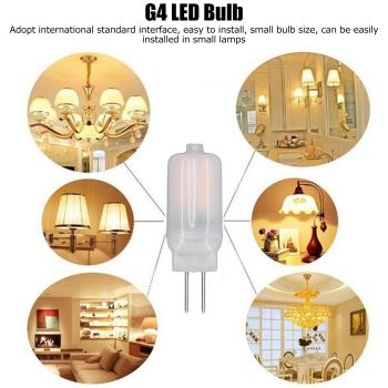 6pcs G4 LED Bulb 12V 360° Luminescence 360° Heat Dissipation Low Power Consumption General Standard Interface Bulbs 3WWarm White