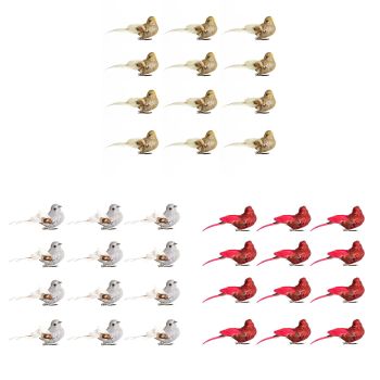 Imitation Feather Bird Multipurpose Fade Resistant Fake Feather Bird Ornament for Flowers Handicrafts Fairy Garden