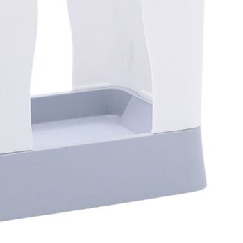 Plastic Garbage Can Expandable Trash Bag Holder Large Capacity for Kitchen Bathroom Pale Grey
