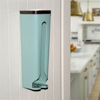 2PCS Wall Mounted Garbage Bag Storage Rack Back Adhesive Organizer Professional for Kitchen Blue 31x10x10cm / 12.2x3.9x3.9in