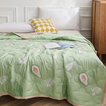 Summer Air Conditioner Quilt Machine Washable Soft Breathable Portable Air Conditioner Blanket Summer Comforter avocado 180x200cm
