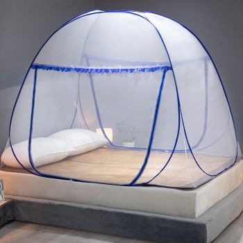 Mosquito Net Breathable Folding Design Portable Quick Installation for Home Travel Camping Single Door with Bottom 150x200x150cm/59.1x78.7x59.1in