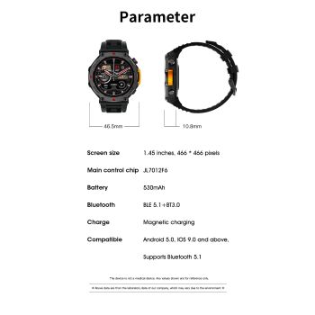M-Rex4 Men Rugged GPS Smart Watch, 5ATM Waterproof Bluetooth Call Fitness Tracker Heart Rate Sleep Monitor，green
