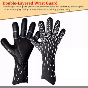 Soccer Goalkeeper Gloves Thickened Breathable Football Gloves Anti-Slip Latex Training Gloves for Teenagers Adults - 10#