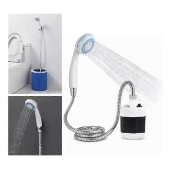Portable Electric Camping Shower Pump, Battery Powered ABS Shower for Outdoor Use