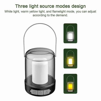 Portable Camping Light Multifunctional Outdoor Night Lights Type-C Charging and USB Output Interface
