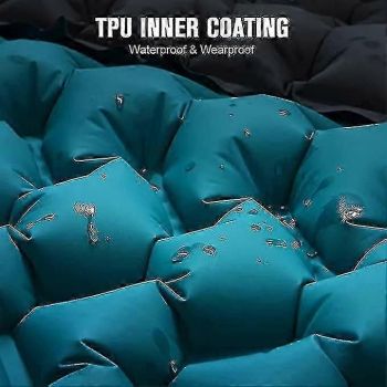 Camping Sleeping Self-inflating Mattress: Thickened Lightweight Single Camping Inflatable Bed And Attachable Double Camping Mat And Compact Inflatable