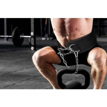 Dipping Belt for Weight Lifting Adjustable Chain for Gym Training Bodybuilding Powerlifting Fitness Workout