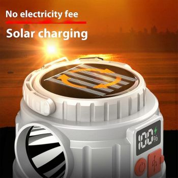 Multiple Function LED Camp Lamp Equipped With Solar Device 7 Brightness Grades And Crisis Lighting Multicolor