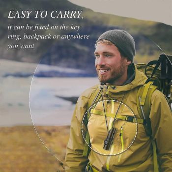 Camping Survival Kit with Lanyard Emergency Compass Safety Whistle Emergency Whistle Kid Survival Kit Outdoor Multi Function Tool for Camping Hiking