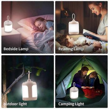 Rechargeable LED Camping Light - USB Portable Emergency Lamp with Mobile Hook, Home Decor Night Light