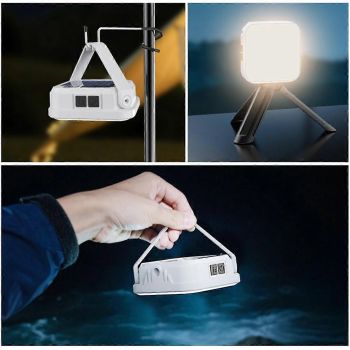 Emergency Lighting Solar Camping Light Portable Outdoor Tent Work SMD Rechargeable LED Hanging Lamp with Digital Power