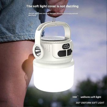 LED Solar Bulb Light Rechargeable Portable Lanterns Waterproof Outdoor Night Market Camping Tent Outage Emergency Lamp Green