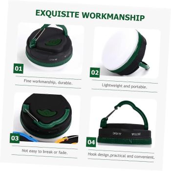 2pcs LED Camping Lantern Battery Powered with Hook Hanging Design for Tent, Outdoor Emergency Light