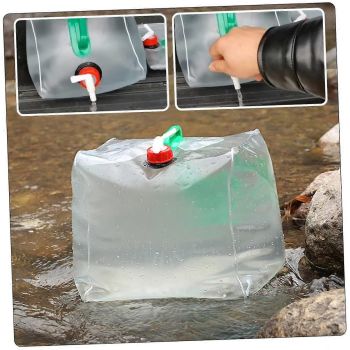 20L Camping Water Bag with Collapsible SpaceSaving Design, Wide Mouth Easy Fill, Reusable for Hiking and Travel