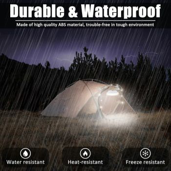 Led Solar Camping Lantern  Portable Waterproof Solar Usb Rechargeable With Remote Control Power Bank Flashlight Survival Kits For Indoor Outdoor Home