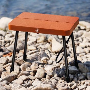 Convenient Folding Stool Travel Little Stools Portable Folding Camping Stool Light Weight Little Chair for Hiking  Coffee Color