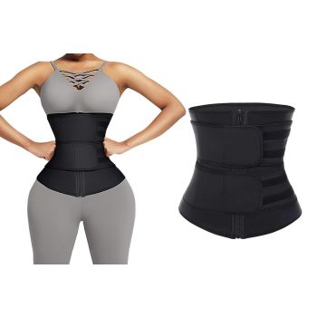 Sweat Waist Trainer for Women Sauna Sweat Belt Slim Body Shaper Corset - Magenta & XL
