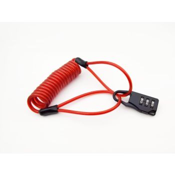 Anti-theft Motorcycle Cycling Scooter Bicycle Lock Cable Lock Helmet Lock - Red