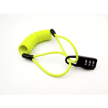 Anti-theft Motorcycle Cycling Scooter Bicycle Lock Cable Lock Helmet Lock - Yellow