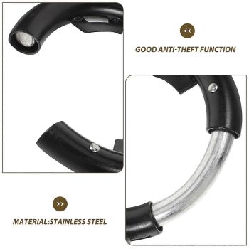Multi-Function Bike Lock Round Lock 4Sets of Reusable Steel Bicycle Locks