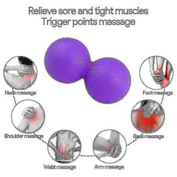 Purple Peanut Massage Ball - Double Lacrosse Massage Ball & Mobility Ball Deep Tissue Massage