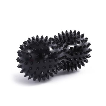 Spiky Peanut Massage Ball Deep Tissue Muscle Roller PVC Foot Massage Ball for Myofascial Release Trigger Point relaxation Yoga Fitness - Black