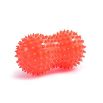 Spiky Peanut Massage Ball Deep Tissue Muscle Roller PVC Foot Massage Ball for Myofascial Release Trigger Point relaxation Yoga Fitness - Orange