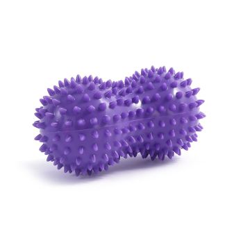 Spiky Peanut Massage Ball Deep Tissue Muscle Roller PVC Foot Massage Ball for Myofascial Release Trigger Point relaxation Yoga Fitness - Purple