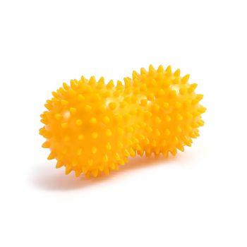 Spiky Peanut Massage Ball Deep Tissue Muscle Roller PVC Foot Massage Ball for Myofascial Release Trigger Point relaxation Yoga Fitness - Yellow