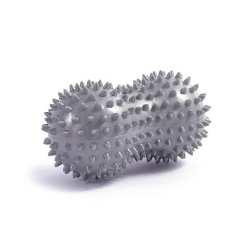 Spiky Peanut Massage Ball Deep Tissue Muscle Roller PVC Foot Massage Ball for Myofascial Release Trigger Point relaxation Yoga Fitness - Gray
