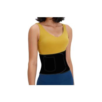 Women Waist Trainer Sweat Band Sport Waist Shaper Belt -Black