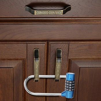 4-Digit Combination Bike U Lock, Keyless Resettable Anti-Theft Security Lock for Bicycle, Motorcycle, Scooter, Gate and Fence